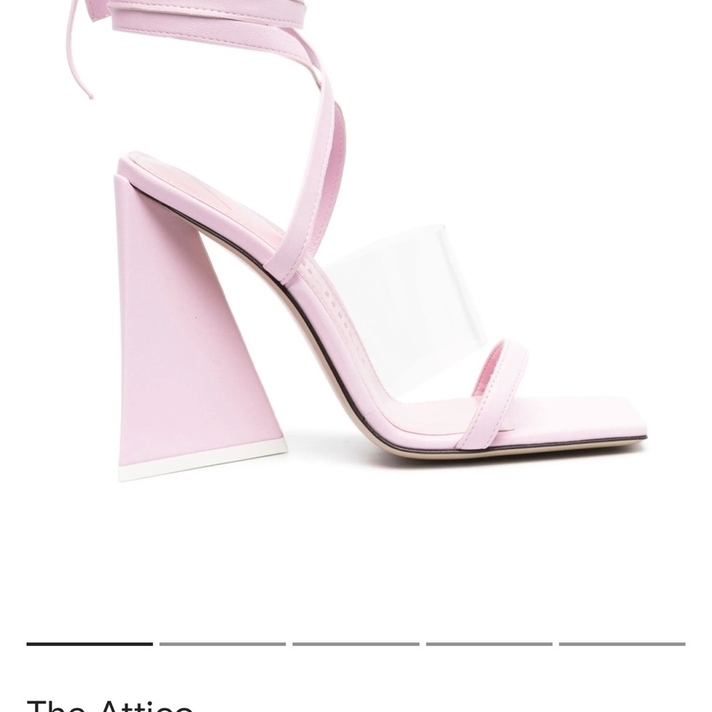 The Attico Light Pink Geometric Heels